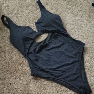 Elegant Black Cutout Swimsuit